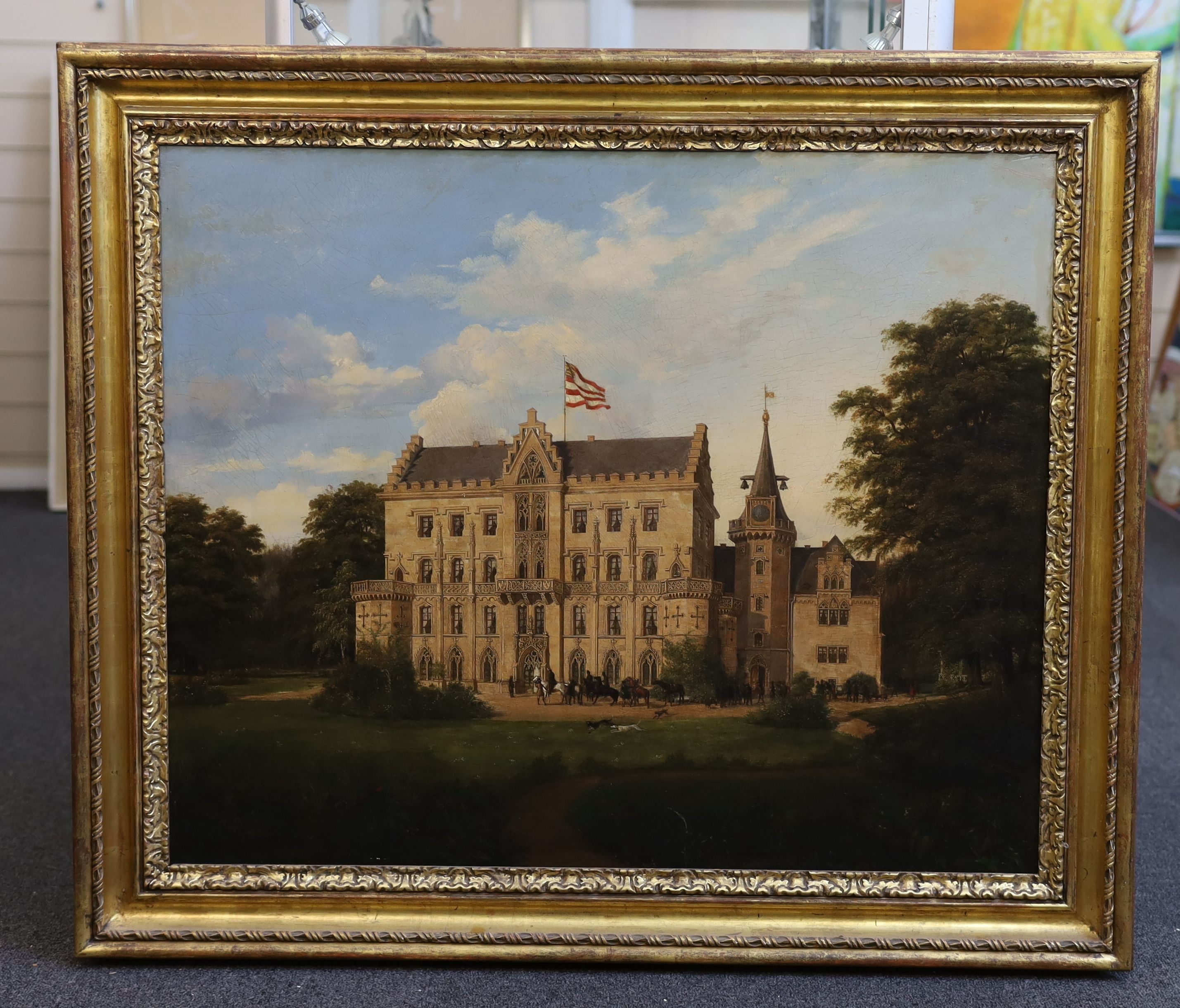 Josef William Allen (1803-52), The Castle at Reinhardsbrunn, oil on copper panel, 64 x 78cm